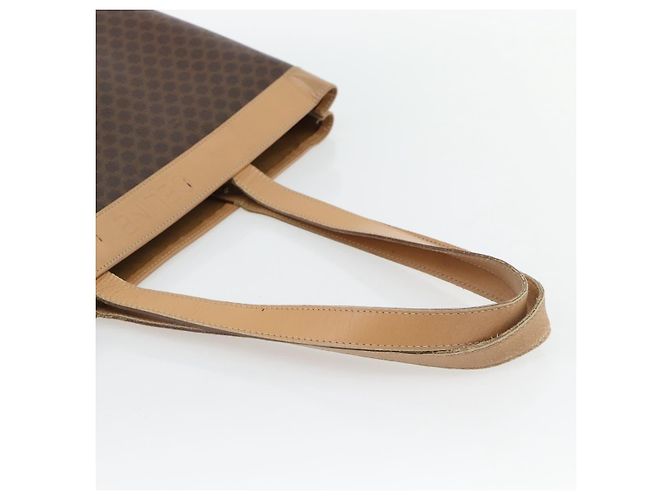 Céline CELINE Macadam Canvas Tote Bag aus PVC und Leder Braun Gold Authentisch ka4407 - Ansicht 7
