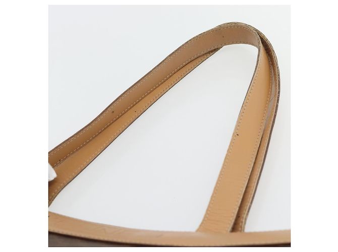 Céline CELINE Macadam Canvas Tote Bag aus PVC und Leder Braun Gold Authentisch ka4407 - Ansicht 8