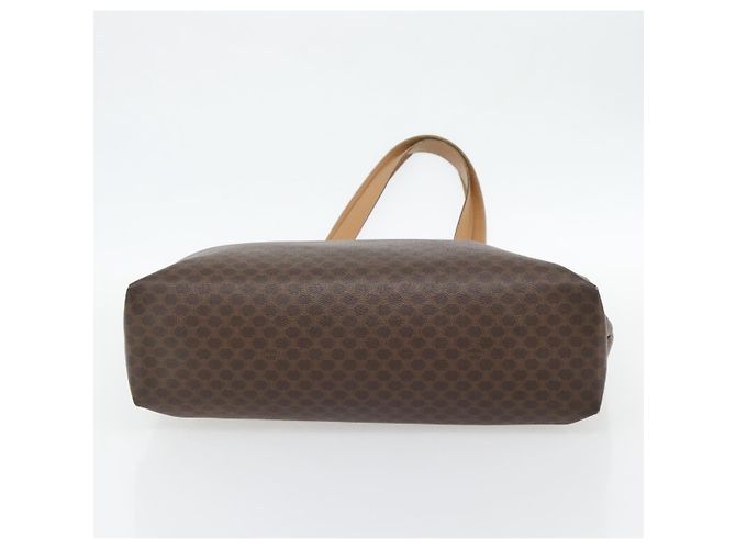 Céline CELINE Macadam Canvas Tote Bag aus PVC und Leder Braun Gold Authentisch ka4407 - Ansicht 9