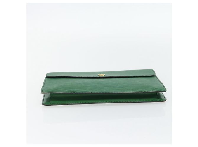 LOUIS VUITTON Epi Montaigne 27 Clutch Verde M52654 LV Auth BA12957 - vista 6