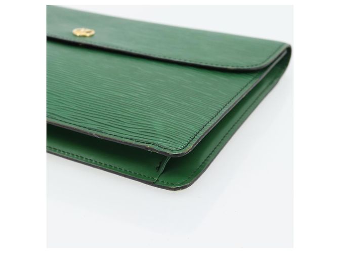 LOUIS VUITTON Epi Montaigne 27 Clutch Verde M52654 LV Auth BA12957 - vista 7