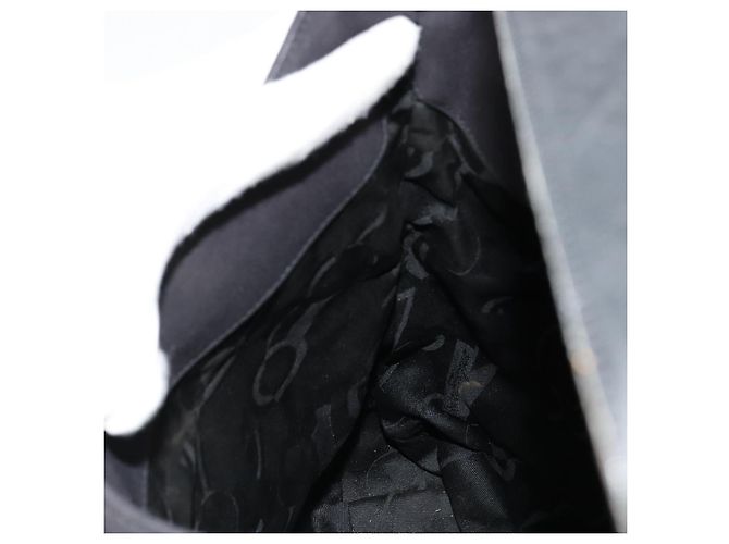 Borsa a tracolla Salvatore Ferragamo Vala Canvas Nero Argento Auth bs35141 - vista 18