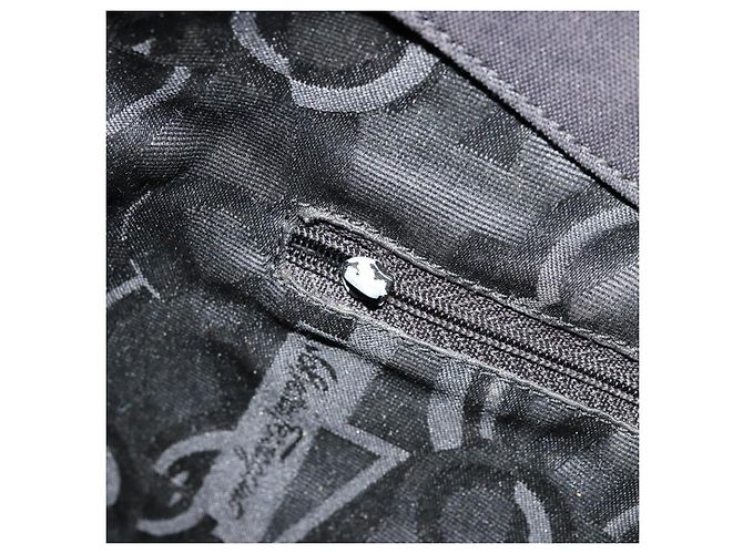 Borsa a tracolla Salvatore Ferragamo Vala Canvas Nero Argento Auth bs35141 - vista 19