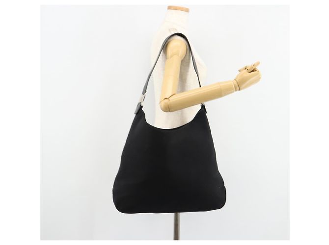 Borsa a tracolla Salvatore Ferragamo Vala Canvas Nero Argento Auth bs35141 - vista 21