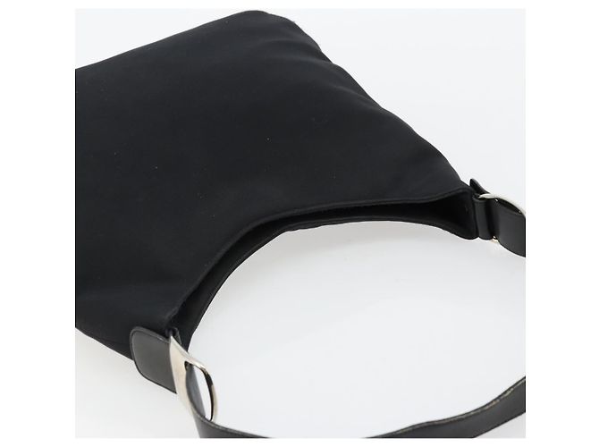 Borsa a tracolla Salvatore Ferragamo Vala Canvas Nero Argento Auth bs35141 - vista 6