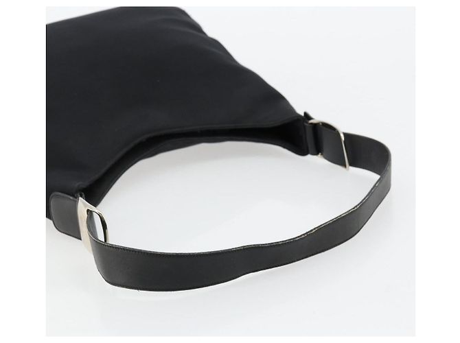 Borsa a tracolla Salvatore Ferragamo Vala Canvas Nero Argento Auth bs35141 - vista 7