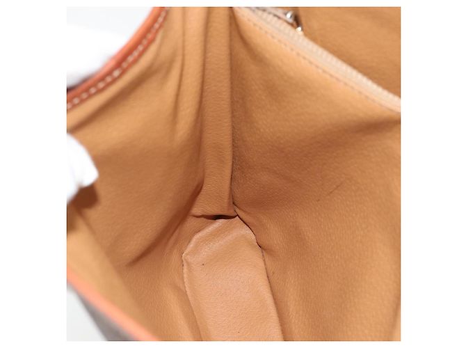 Céline Borsa Tote CELINE Macadam Canvas PVC Pelle Marrone Oro Auth 180666 D'oro - vista 17