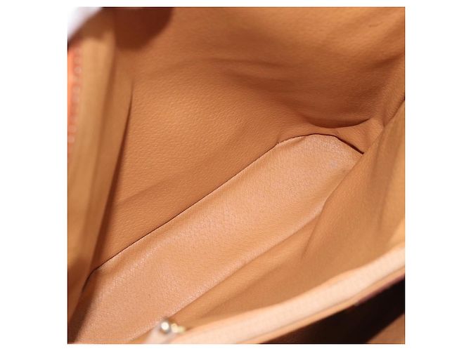 Céline Borsa Tote CELINE Macadam Canvas PVC Pelle Marrone Oro Auth 180666 D'oro - vista 20