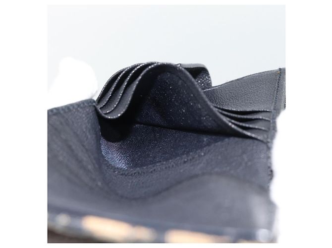 Portafoglio Compatto Christian Dior Trotter Canvas Navy Silver Auth 181463A Argento Blu navy - vista 21
