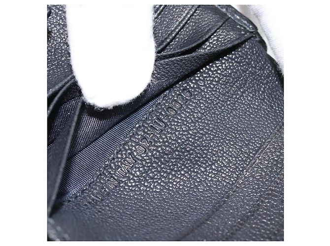 Portafoglio Compatto Christian Dior Trotter Canvas Navy Silver Auth 181463A Argento Blu navy - vista 23