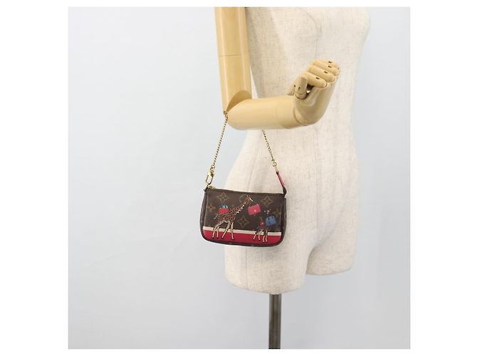 LOUIS VUITTON Monogram Giraffe Mini Pochette Cartera M62087 LV Auth 181445V Monograma - vista 20