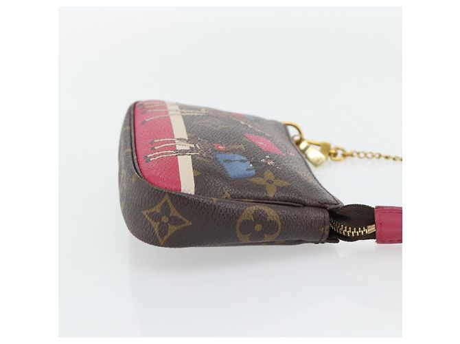 LOUIS VUITTON Monogram Giraffe Mini Pochette Cartera M62087 LV Auth 181445V Monograma - vista 4