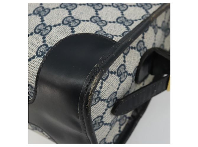 Borsa a tracolla GUCCI GG Supreme PVC Blu Navy Oro Auth ka4364 D'oro - vista 10