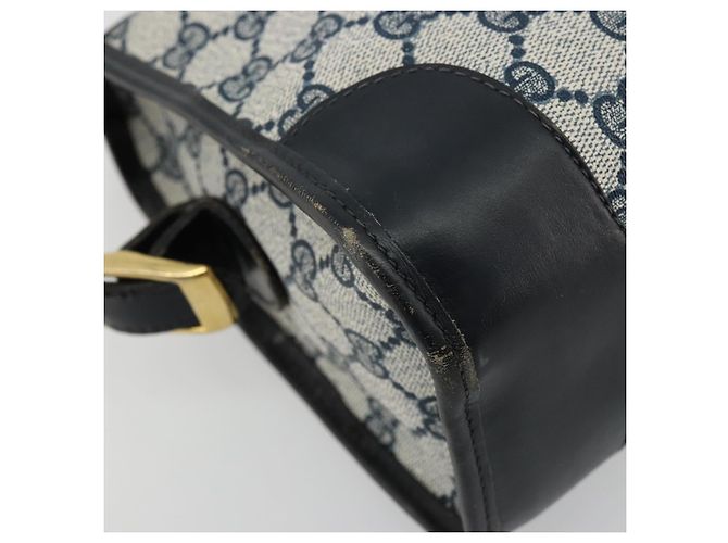 Borsa a tracolla GUCCI GG Supreme PVC Blu Navy Oro Auth ka4364 D'oro - vista 11