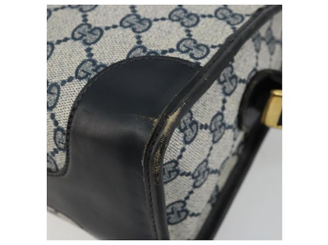 Borsa a tracolla GUCCI GG Supreme PVC Blu Navy Oro Auth ka4364 D'oro - vista 12