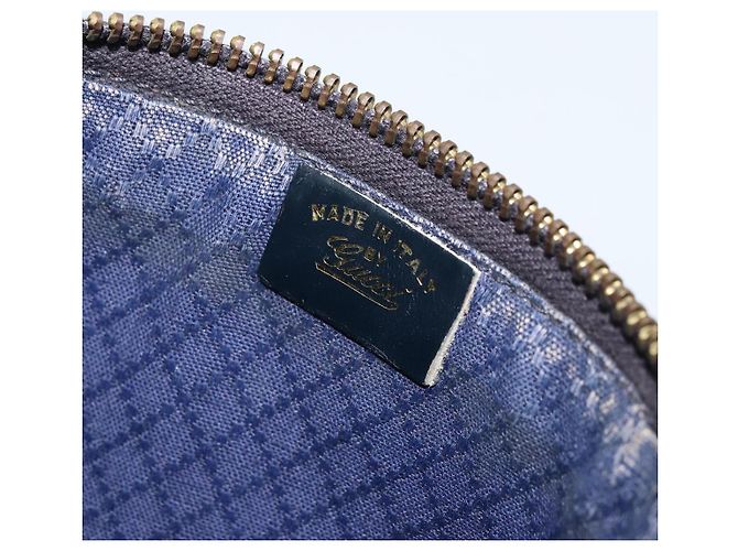 Borsa a tracolla GUCCI GG Supreme PVC Blu Navy Oro Auth ka4364 D'oro - vista 15