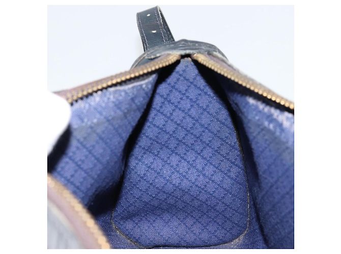Borsa a tracolla GUCCI GG Supreme PVC Blu Navy Oro Auth ka4364 D'oro - vista 18
