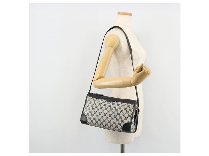 Borsa a tracolla GUCCI GG Supreme PVC Blu Navy Oro Auth ka4364 D'oro - vista 19