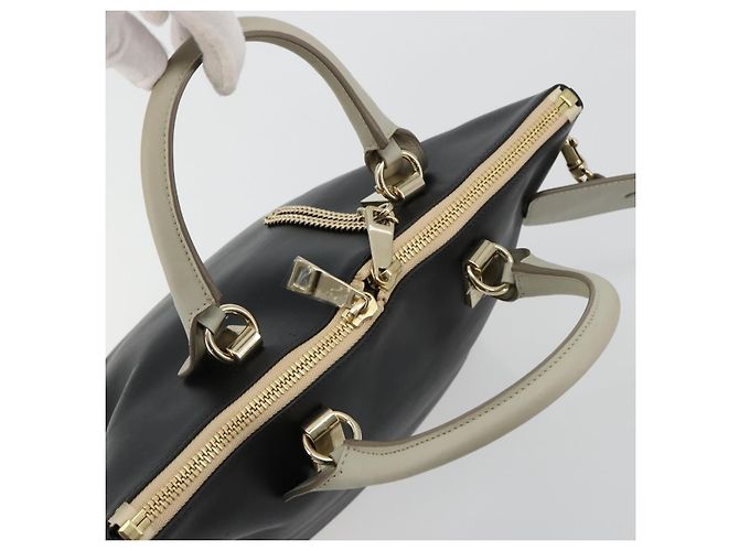 Chloé Borsa Chloe Bailey in pelle 2way Nera Oro Auth 181128A Nero D'oro - vista 6