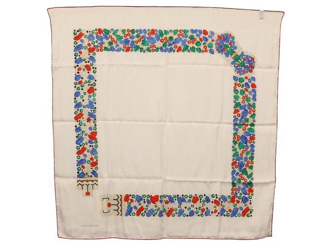 Sciarpa CARTIER in seta bianca Auth am11641A Bianco - vista 12