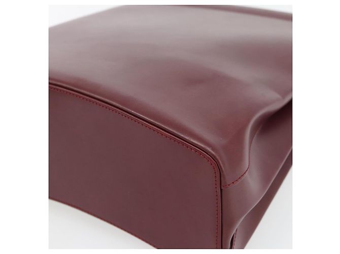 Bolsa de Ombro Trinity em Couro Bordeaux e Ouro Cartier Auth 181367A - vista 10