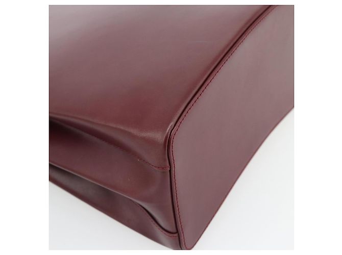 Bolsa de Ombro Trinity em Couro Bordeaux e Ouro Cartier Auth 181367A - vista 11