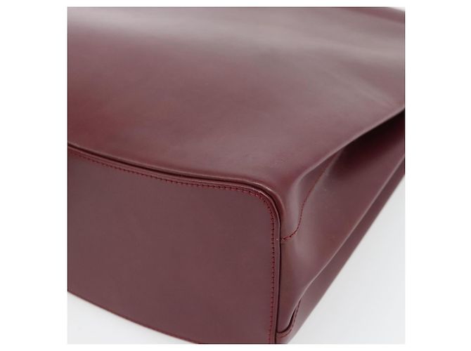 Bolsa de Ombro Trinity em Couro Bordeaux e Ouro Cartier Auth 181367A - vista 12