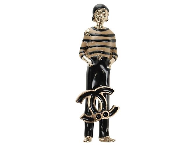 Spilla Mademoiselle Doll CHANEL in metallo Gold CC Auth 181111V D'oro - vista 2