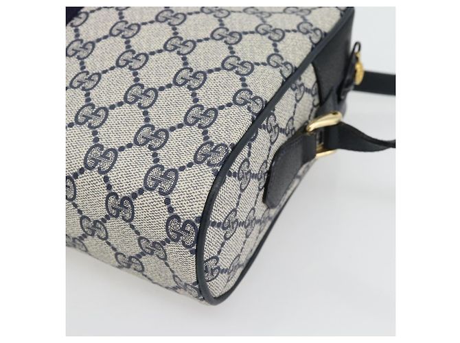 Borsa a tracolla GUCCI GG Supreme Sherry Line PVC Blu Navy Oro 72 02 005 Auth 181210 D'oro - vista 12