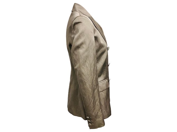 Blazer de doble botonadura Altuzarra Taupe con efecto arrugado Gris - vista 2
