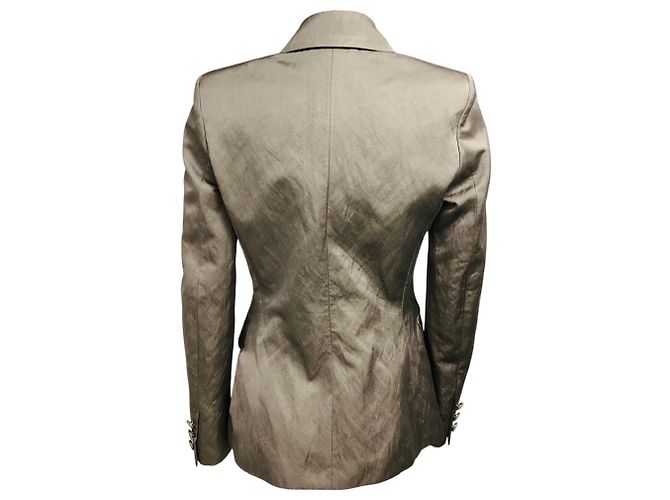 Blazer de doble botonadura Altuzarra Taupe con efecto arrugado Gris - vista 3