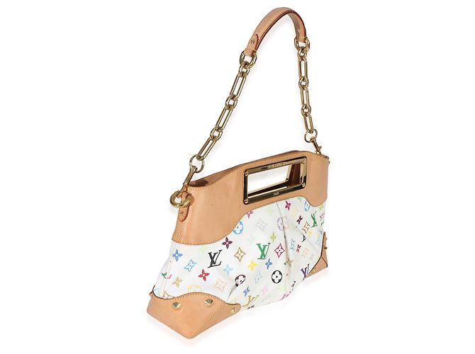 Louis Vuitton White Multicolor Monogram Canvas Judy MM Bianco Multicolore - vista 4