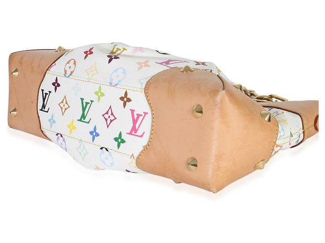 Louis Vuitton White Multicolor Monogram Canvas Judy MM Bianco Multicolore - vista 6