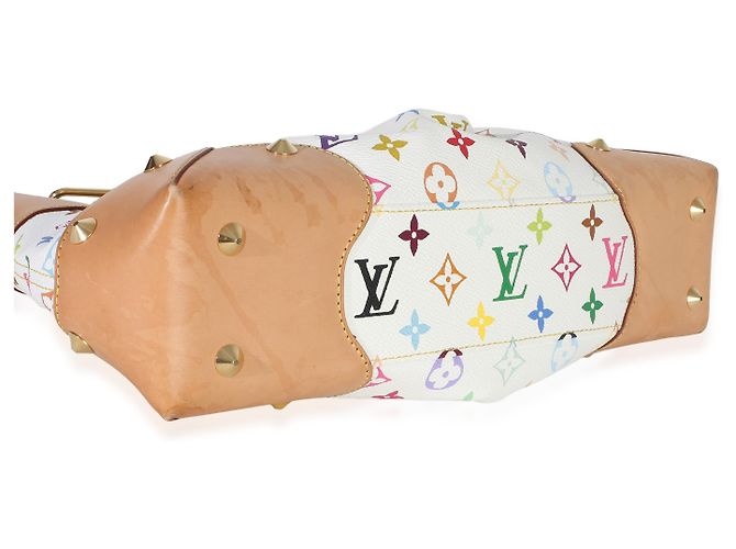 Louis Vuitton White Multicolor Monogram Canvas Judy MM Bianco Multicolore - vista 7