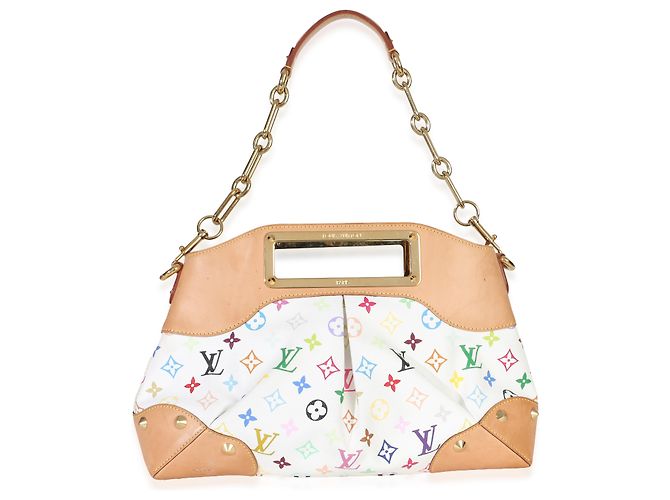 Louis Vuitton White Multicolor Monogram Canvas Judy MM Bianco Multicolore - vista 8
