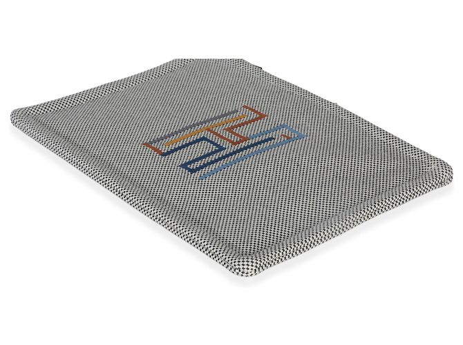 Hermès Uomo Custodia in Cotone Marine H Labyrinthe Blu Beige - vista 6