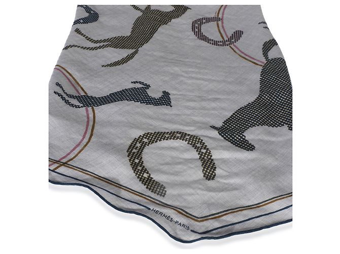 Sciarpa in seta e cashmere Saut Thor Gris Chine da uomo Hermès - vista 3