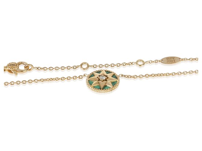 Collana Rose des Vents in oro giallo, malachite e diamante Christian Dior - vista 2