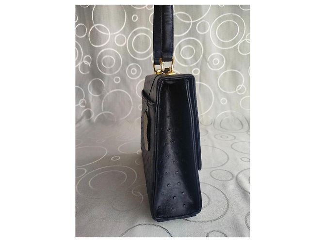 Autre Marque Takechi Borsa in pelle di struzzo nera Nero - vista 11