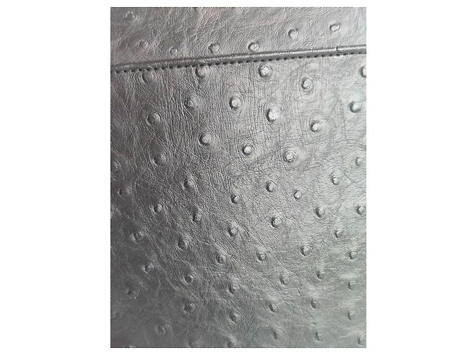 Autre Marque Takechi Borsa in pelle di struzzo nera Nero - vista 8