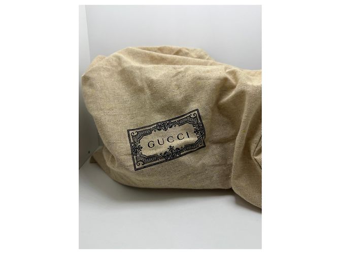 Gucci Marmont GG Supreme Gürtel - Beige Canvas Braun - Ansicht 11