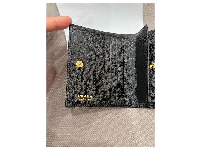Prada Saffiano leather wallet black - view 5