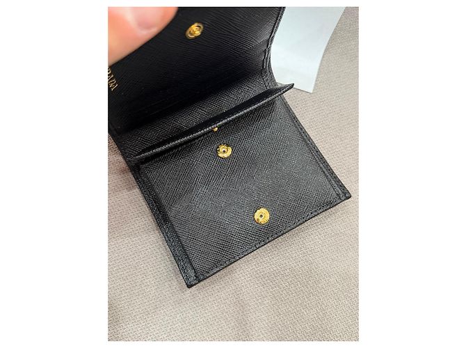 Prada Saffiano leather wallet black - view 6