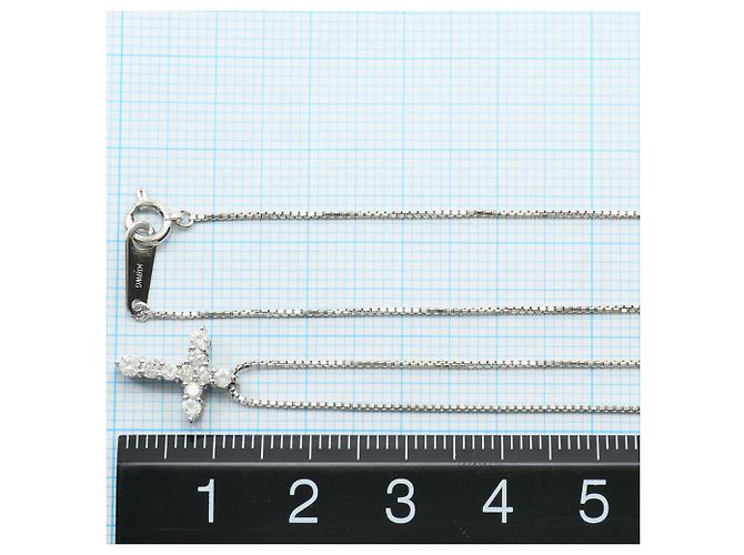 Autre Marque Collana di diamanti in platino PT900 e oro bianco 18K D'oro - vista 4