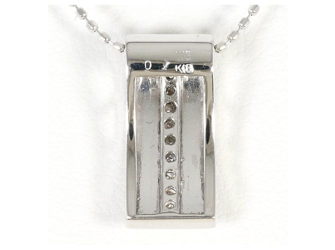 Autre Marque 18K Weißgoldkette mit Diamant Golden - Ansicht 3