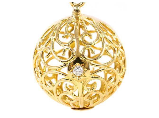 Autre Marque Orecchini a clip in oro giallo 18K con diamanti D'oro - vista 2