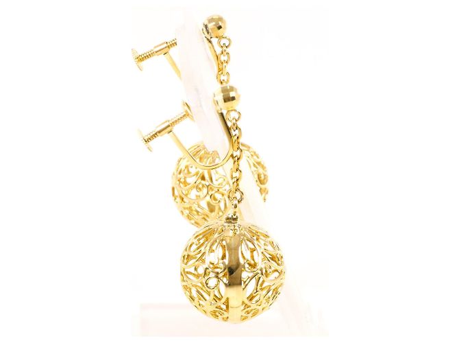 Autre Marque Orecchini a clip in oro giallo 18K con diamanti D'oro - vista 3