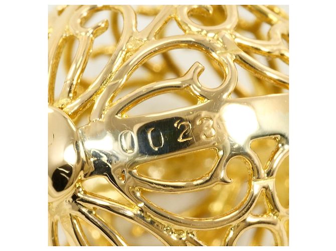 Autre Marque Orecchini a clip in oro giallo 18K con diamanti D'oro - vista 4