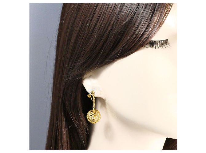 Autre Marque Orecchini a clip in oro giallo 18K con diamanti D'oro - vista 6