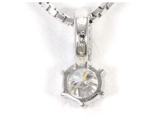 Autre Marque Collana in oro bianco 18K e platino con diamante D'oro - vista 3